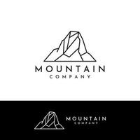 vista da paisagem de montanha, design minimalista. logotipo para fotógrafos, alpinistas e aventureiros. edição usando ilustração vetorial. vetor