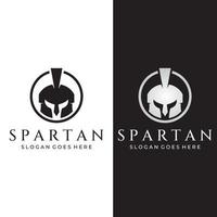 forte e corajoso espartano ou logotipo de capacete de guerreiro de guerra espartano. projetado com edição de ilustração vetorial de modelo.
