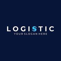 logotipo de vetor da empresa de logística, logotipo do ícone de seta, logotipo de entrega digital rápida. usando edição de vetor de logotipo simples e fácil.