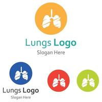 logotipo de saúde pulmonar e vetor de símbolo