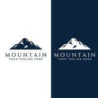 vista da paisagem de montanha, design minimalista. logotipo para fotógrafos, alpinistas e aventureiros. edição usando ilustração vetorial. vetor