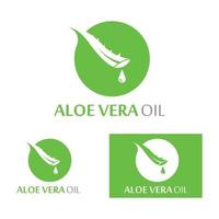 modelo de ilustração vetorial de logotipo de aloe vera vetor