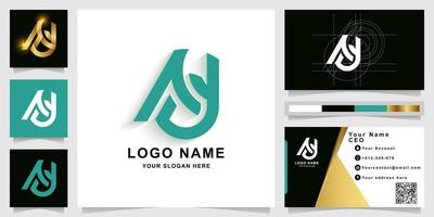 anúncio de carta ou modelo de logotipo de monograma nd com design de cartão de visita vetor
