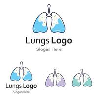 logotipo da saúde dos pulmões vetor