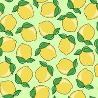padrão de verão com fatias de limão e limão vetor