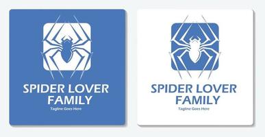 design plano de vetor de logotipo simples de aranha