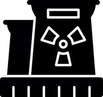 ícone de glifo de usina nuclear vetor