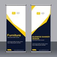 banner de negócios roll up set modelo de banner standee. vetor