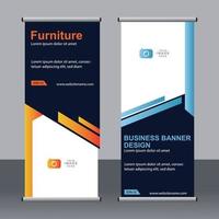 banner de negócios roll up set modelo de banner standee. vetor