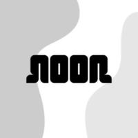 ideias de design de logotipo noor ambigram vetor