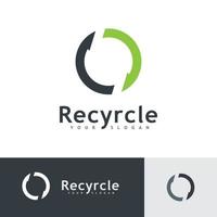 recicle o vetor de ícone do logotipo. símbolo de ilustração de reciclagem, ícone de seta de rotação