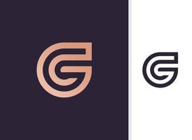 modelo de vetor de logotipo initia g, símbolo de logotipo criativo