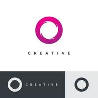 modelo de vetor de logotipo de letra o, design de logotipo inicial de letra o criativo