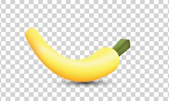 ícone de design de conceito de banana amarela 3d de vetor exclusivo isolado em