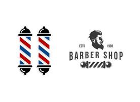 design de vetor de logotipo de barbearia.