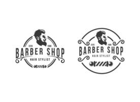 design de vetor de logotipo de barbearia.