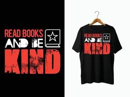 design de camiseta de amante de livros vetor