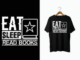 design de camiseta de amante de livros vetor