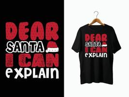 design de camiseta de natal. vetor