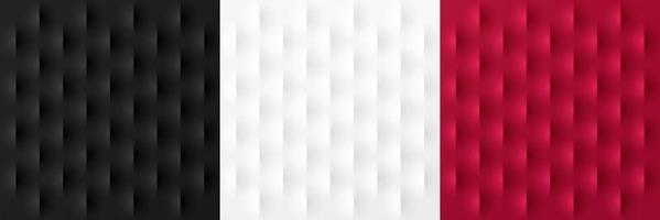 conjunto de fundo abstrato preto, vermelho escuro e branco. conceito de corte de papel. design de coleção de elementos de formas 3d futurista moderno. formas geométricas simples mínimas e limpas. ilustração vetorial. vetor