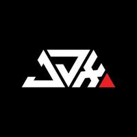 design de logotipo de letra de triângulo jjx com forma de triângulo. monograma de design de logotipo de triângulo jjx. modelo de logotipo de vetor de triângulo jjx com cor vermelha. logotipo triangular jjx logotipo simples, elegante e luxuoso. jjx