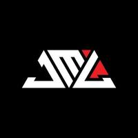 jml design de logotipo de letra triângulo com forma de triângulo. monograma de design de logotipo de triângulo jml. modelo de logotipo de vetor jml triângulo com cor vermelha. jml logotipo triangular logotipo simples, elegante e luxuoso. jml