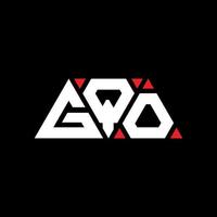 design de logotipo de letra de triângulo gqo com forma de triângulo. monograma de design de logotipo de triângulo gqo. modelo de logotipo de vetor de triângulo gqo com cor vermelha. logotipo triangular gqo logotipo simples, elegante e luxuoso. gqo