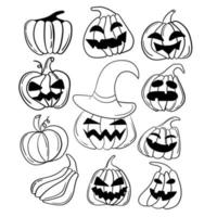 decoração de adesivo doodle para celebração de halloween vetor