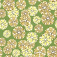 padrão brilhante com rodelas de limão vetor