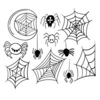decoração de adesivo doodle para celebração de halloween vetor