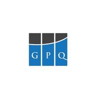 gpq carta design.gpq carta logotipo design em fundo branco. conceito de logotipo de carta de iniciais criativas gpq. gpq carta design.gpq carta logotipo design em fundo branco. g vetor