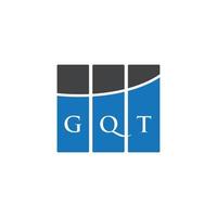 design de logotipo de carta gqt em fundo branco. conceito de logotipo de carta de iniciais criativas gqt. design de letra gqt. vetor