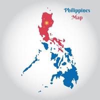 mapa vetorial da ilustração das filipinas vetor
