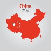 mapa vetorial da ilustração de ilustração da china vetor