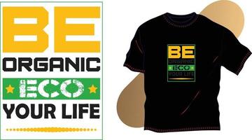 modelo de design de camiseta orgânica ecológica para o seu site vetor