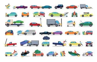 ilustrações de acidentes de carro