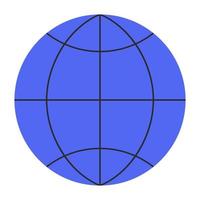 ícone do globo. símbolo do globo. estilo plano. ilustração vetorial