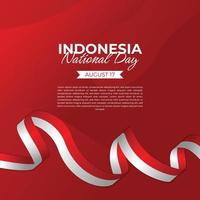 post de mídia social do dia nacional da indonésia vetor