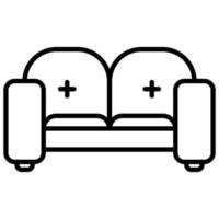 ícone de sofá com fundo transparente vetor