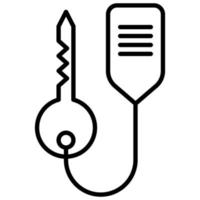 ícone de chave com fundo transparente vetor