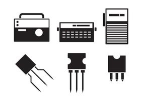 Ícones de eletrônicos vetor