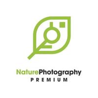 logotipo da fotografia da natureza vetor