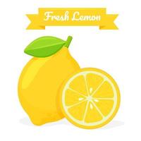 design de frutas de limão fresco