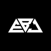 design de logotipo de letra triângulo ebj com forma de triângulo. monograma de design de logotipo de triângulo ebj. modelo de logotipo de vetor de triângulo ebj com cor vermelha. logotipo triangular ebj logotipo simples, elegante e luxuoso. ebj