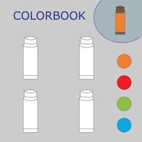 livro para colorir de uma pintura. jogos criativos educativos para crianças pré-escolares vetor