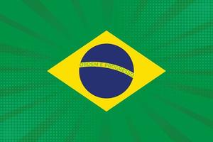 bandeira do brasil. dia nacional ou design do dia da independência para celebração brasileira. vetor
