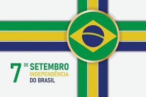 bandeira do brasil. dia nacional ou design do dia da independência para celebração brasileira. vetor