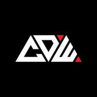 design de logotipo de letra de triângulo cdw com forma de triângulo. monograma de design de logotipo de triângulo cdw. modelo de logotipo de vetor de triângulo cdw com cor vermelha. logotipo triangular cdw logotipo simples, elegante e luxuoso. cdw