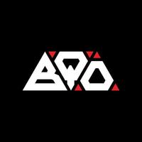 design de logotipo de letra de triângulo bqo com forma de triângulo. monograma de design de logotipo de triângulo bqo. modelo de logotipo de vetor bqo triângulo com cor vermelha. logotipo triangular bqo logotipo simples, elegante e luxuoso. bqo