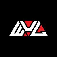 design de logotipo de letra triângulo wul com forma de triângulo. monograma de design de logotipo de triângulo wul. modelo de logotipo de vetor de triângulo wul com cor vermelha. logotipo triangular wul logotipo simples, elegante e luxuoso. como